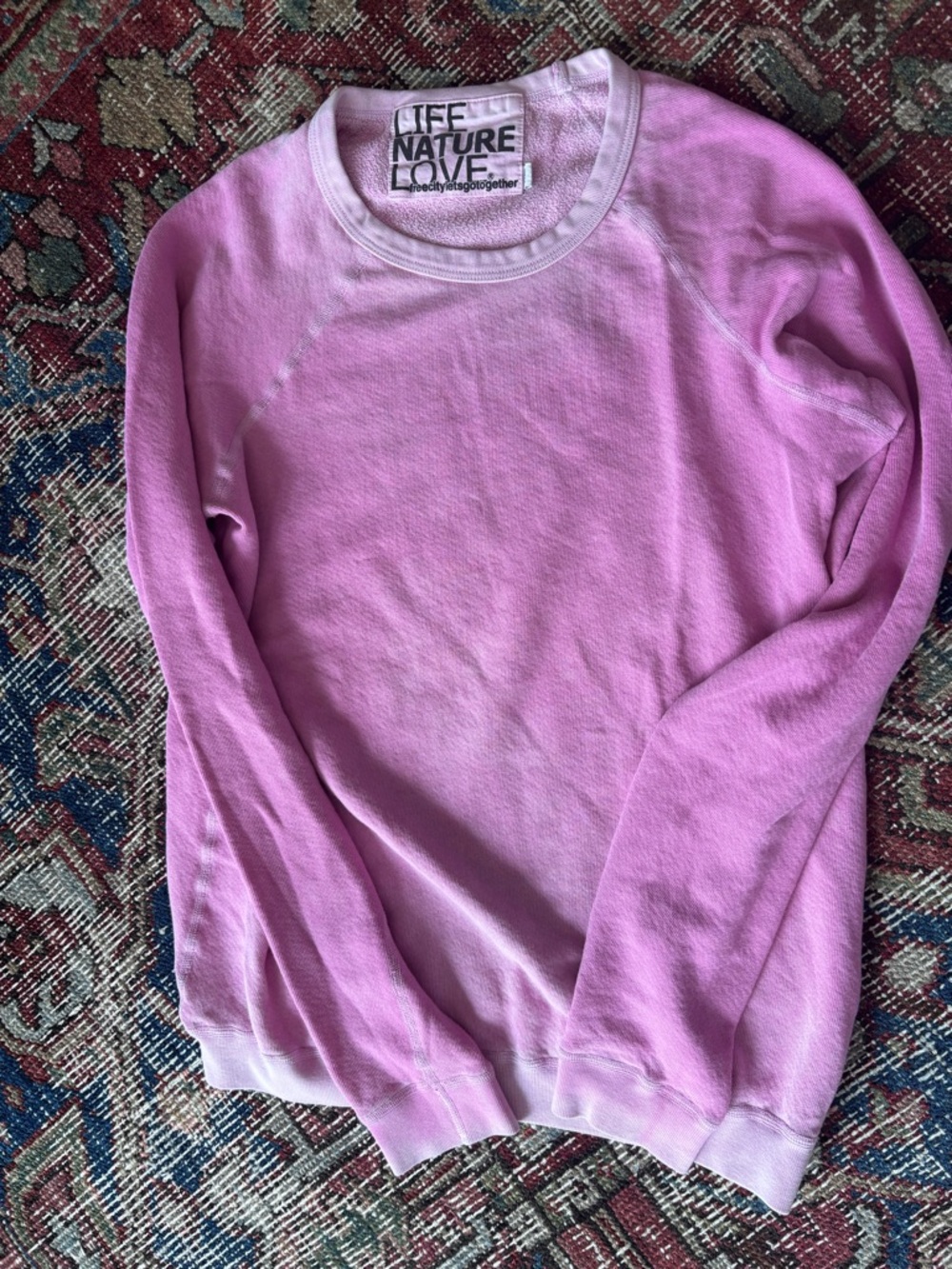 Life Nature Love Pink Crewneck Sweatshirt